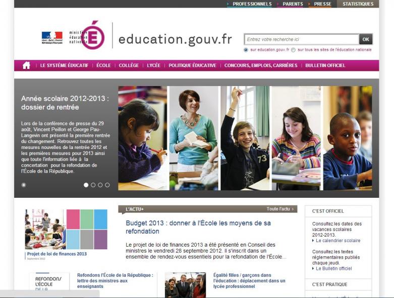 Site de l'Education Nationale